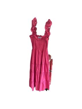 Hill House Girls' Ruffled Strap Dress in Hot Pink